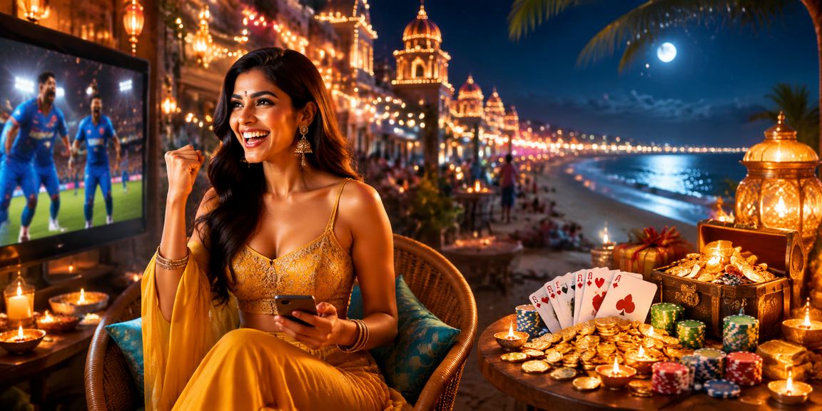 Teen Patti gameplay during Diwali festival in Lucknow